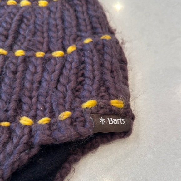 Barts Chocolate and Mustard Knit Hat - Picture 2 of 7